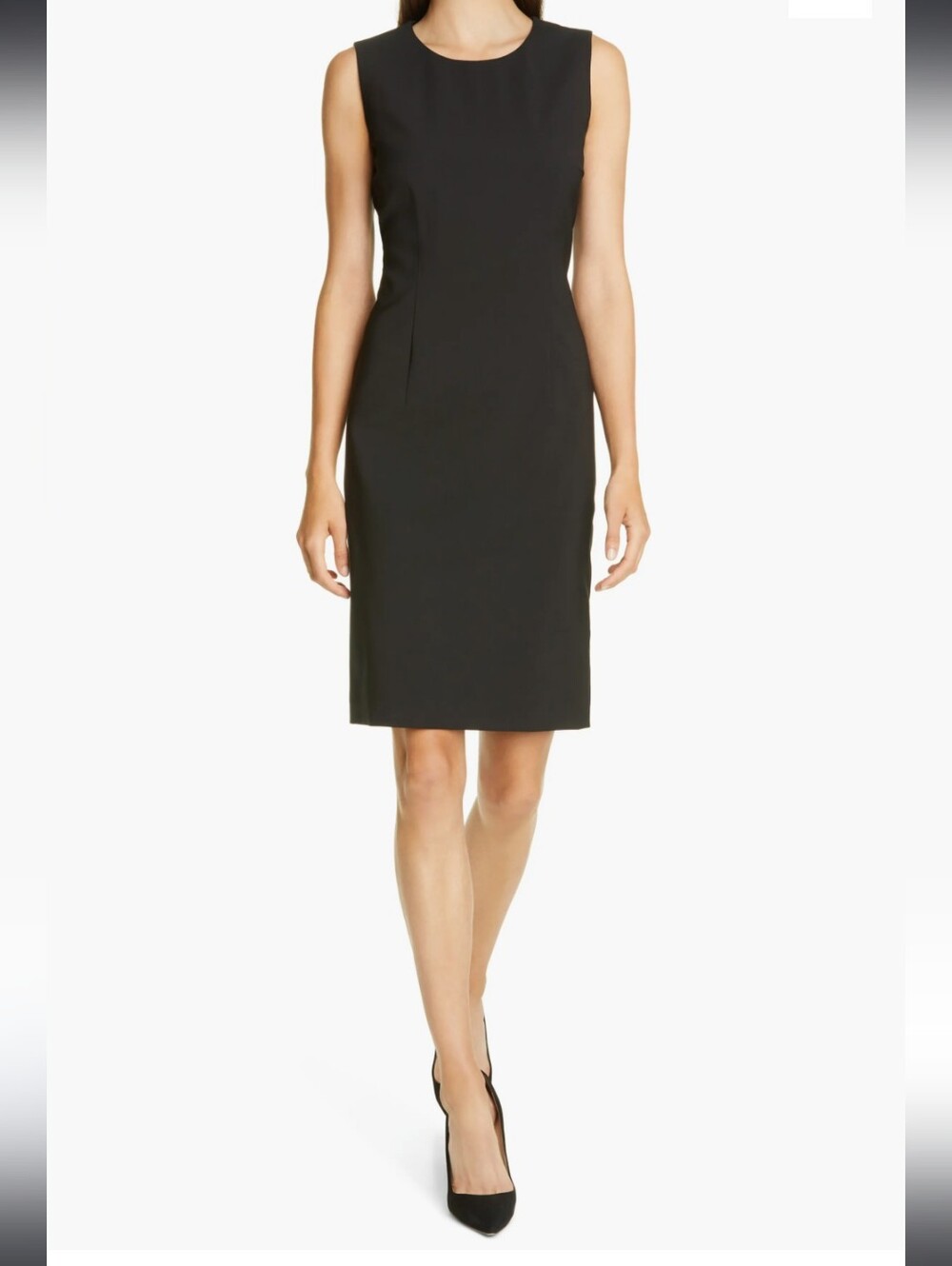 Hugo Boss Black Wool Sheath Dress, NWT,  Size 0p